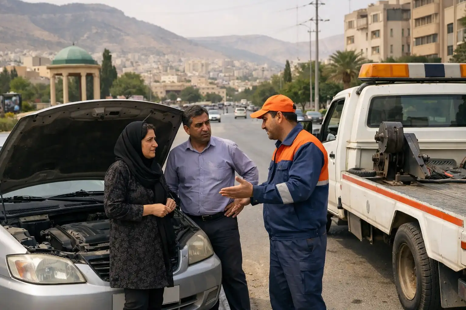 خدمات امداد خودرو در شیراز برای انتخاب و تماس